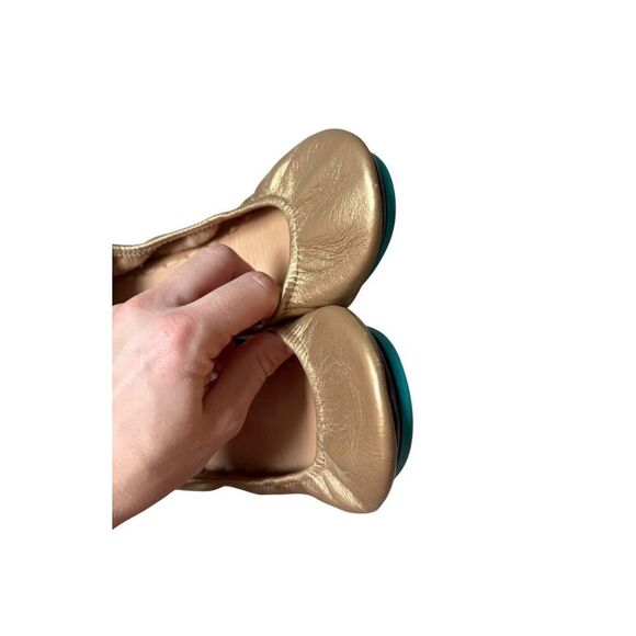 Tieks By Gavrieli Metallic Gold Leather Ballet Flats Size US 7 - Picture 5 of 6